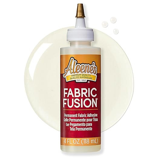Aleene's Fabric Fusion Glue 4 oz, Permanent and Washable Adhesive, No-Sew Fabric Glue for Clothin... | Amazon (US)