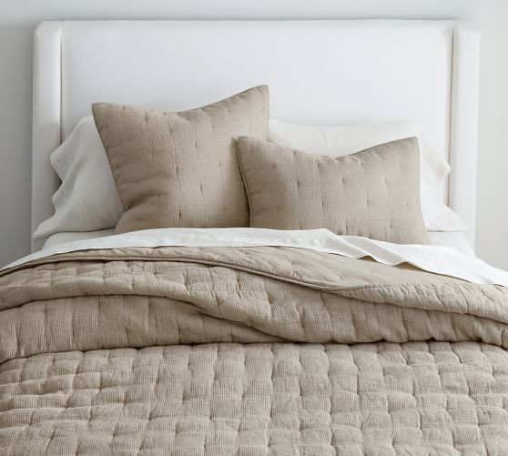 European Flax Linen Waffle Quilt | Pottery Barn (US)