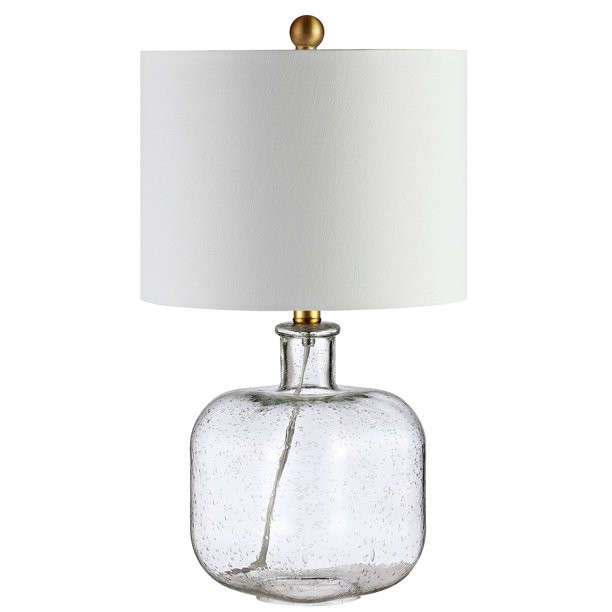 Safavieh Armena 21.5 in. H Glass Table Lamp, Clear/Brass Gold - Walmart.com | Walmart (US)