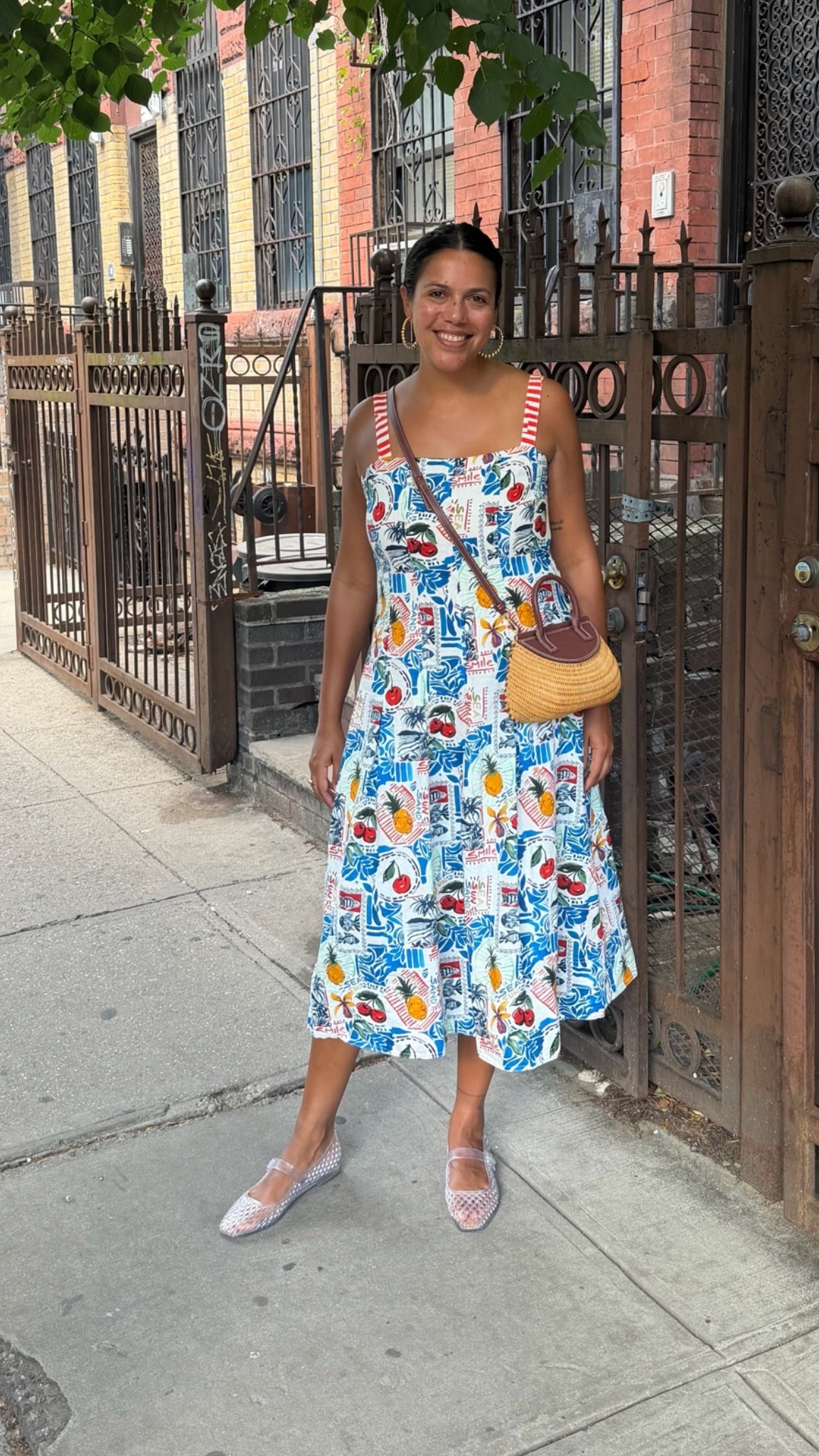 Loved this sweet printed look for an evening spent bopping around brooklyn and dining al fresco!

Marie Oliver Fruit Print Dixon Dress, size 10 (runs a bit big, especially in the straps). Sam Edelman jelly flats, size 11 (run a little big). Bag is a SIMKHAI sample but I’ve tagged similar. Also including the products from my RTR try on :).

#LTKootd #LTKMidsize #LTKSeasonal