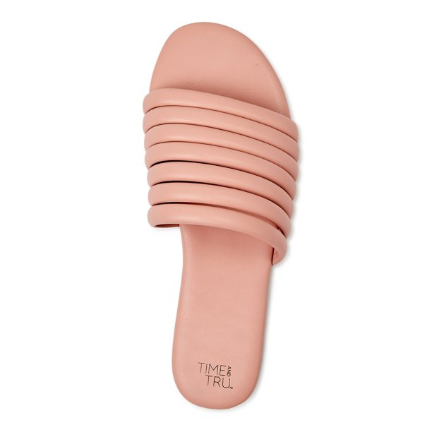 Time and Tru Women's Multi-Band Slide Sandals - Walmart.com | Walmart (US)
