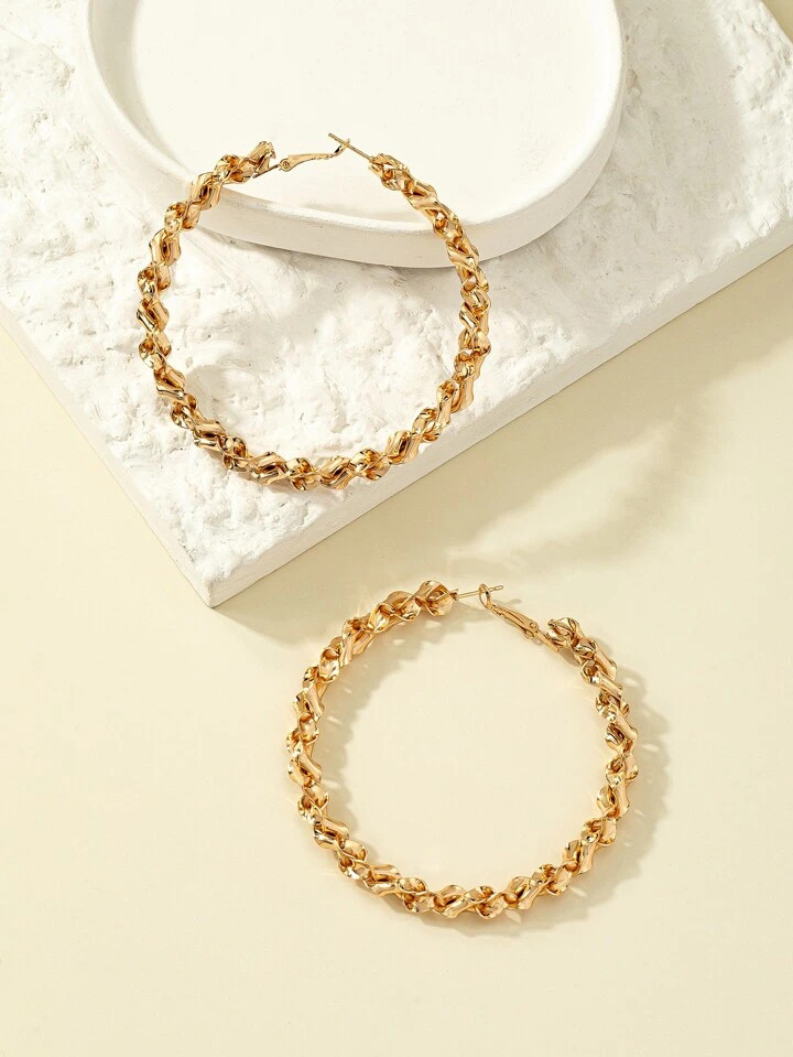 Braided Design Hoop Earrings | SHEIN