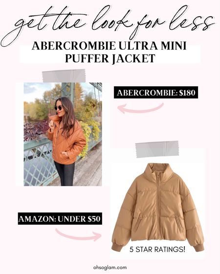 One of my favorite Abercrombie puffer jackets is currently ON SALE! It’s in limited sizes so I found the perfect dupe on Amazon For under $50! 

#LTKunder100 #LTKsalealert