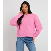 Women's Pink Brushed Knit Relaxed Jumper Urban Bliss New Look | New Look (UK)
