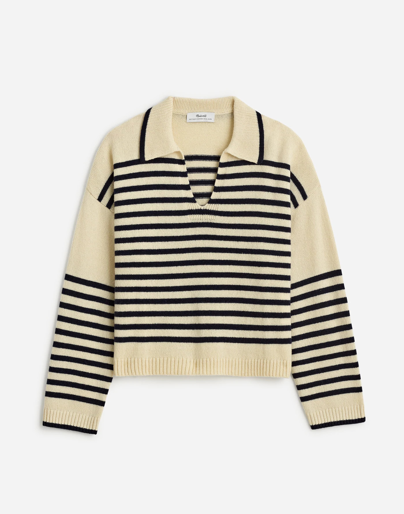 Cashmere-Wool Blend Polo Sweater | Madewell