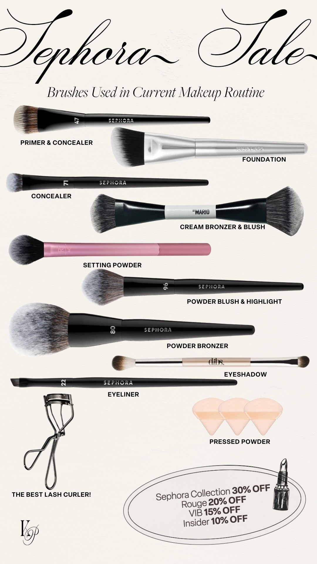 Sephora Sale - Brushes used in current makeup routine! #kathleenpost

Full face makeup, beauty routine, beauty faves, makeup brushes

#LTKSaleAlert #LTKBeauty #LTKFindsUnder100