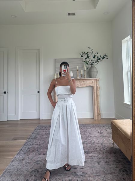 Wearing a size 2 in this summer white dress 

#LTKSeasonal #LTKstyletip #LTKfindsunder100