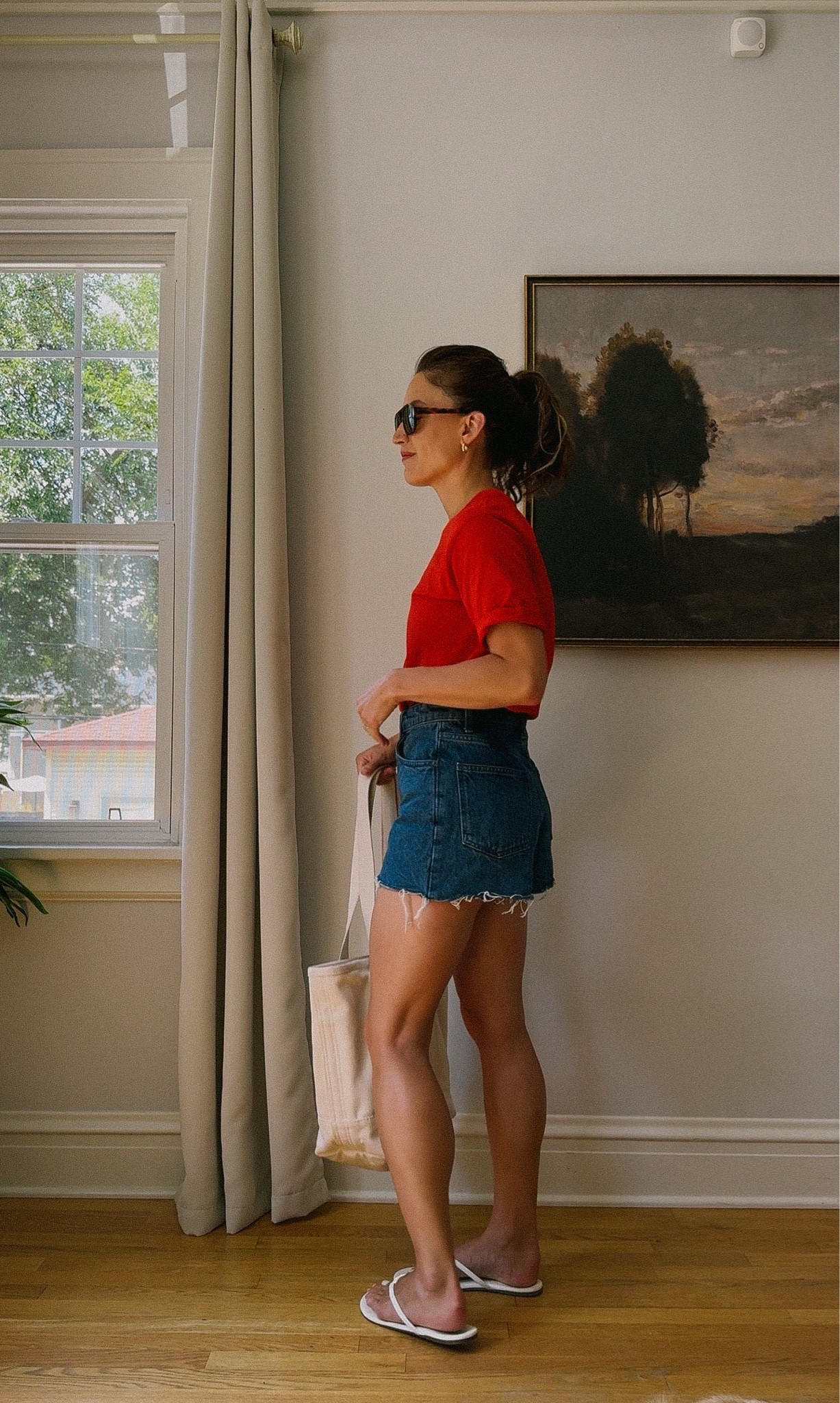 Pool Outfit 🌊

Sèzane tee, XS, TTS. Sèzane shorts, I sized up to the 4, they are pretty short, FYI. Amazon flip flops, TTS. Left On Friday suit, S, I sized up. Lands End bag, medium long handles. Quince sunglasses. Ana Luisa earrings (water resistant and hypoallergenic)

#LTKgrwm #LTKmomlife #LTKOver40