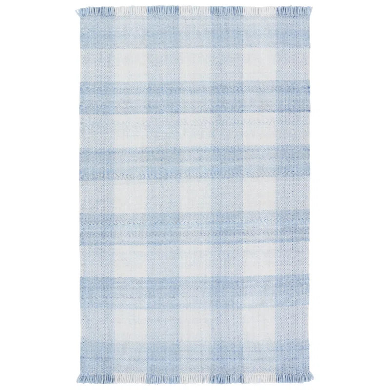 Gracie Oaks Truce Handmade Indoor/Outdoor Striped Light Blue/ Ivory | Wayfair | Wayfair North America