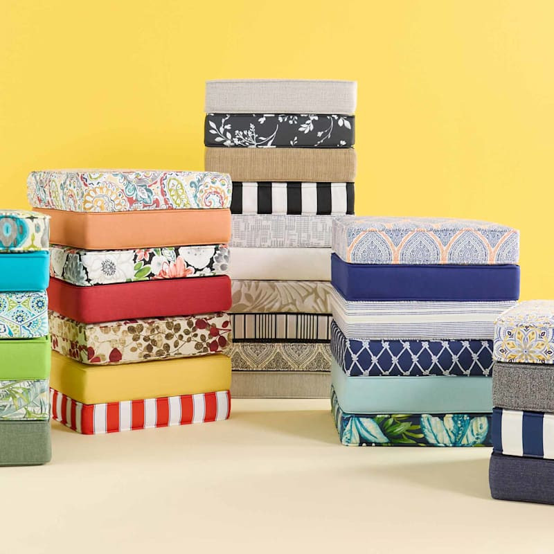 Timeless Floral Gusseted Outdoor Deep Seat Cushion | At Home