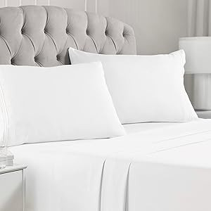 Mellanni Queen Sheet Set - 4 Piece Iconic Collection Bedding Sheets & Pillowcases - Hotel Luxury,... | Amazon (US)