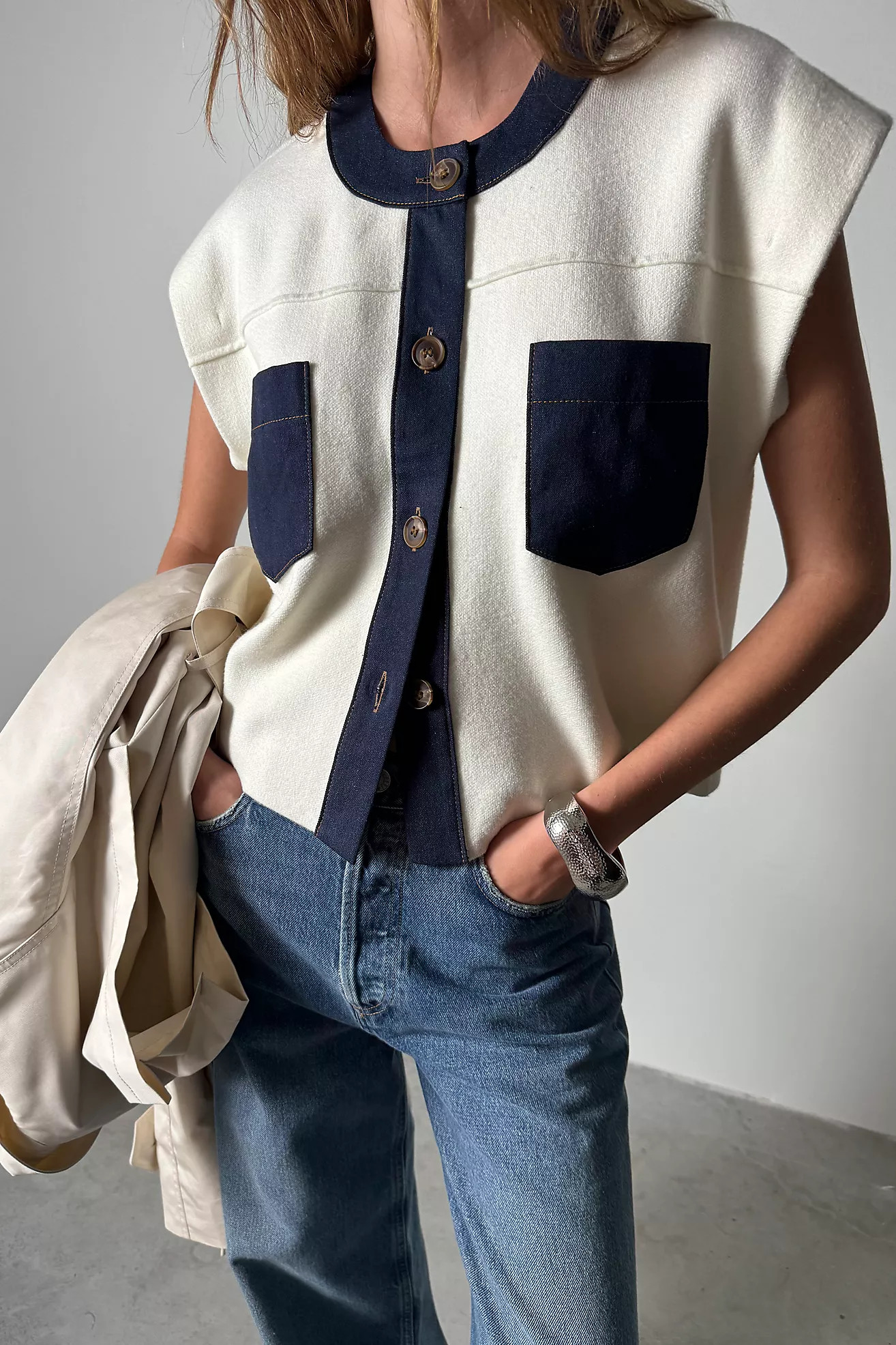 Pilcro Cardigan Sweater Vest | Anthropologie (US)