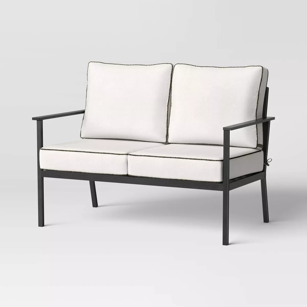 Searsburg Aluminum Deep Seating Outdoor Patio Loveseat - Black - Threshold™ | Target