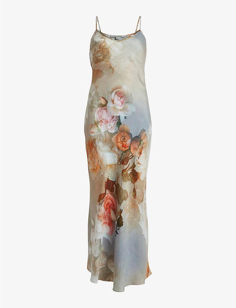 Bryony Rosalia floral-print recycled-polyester midi dress | Selfridges