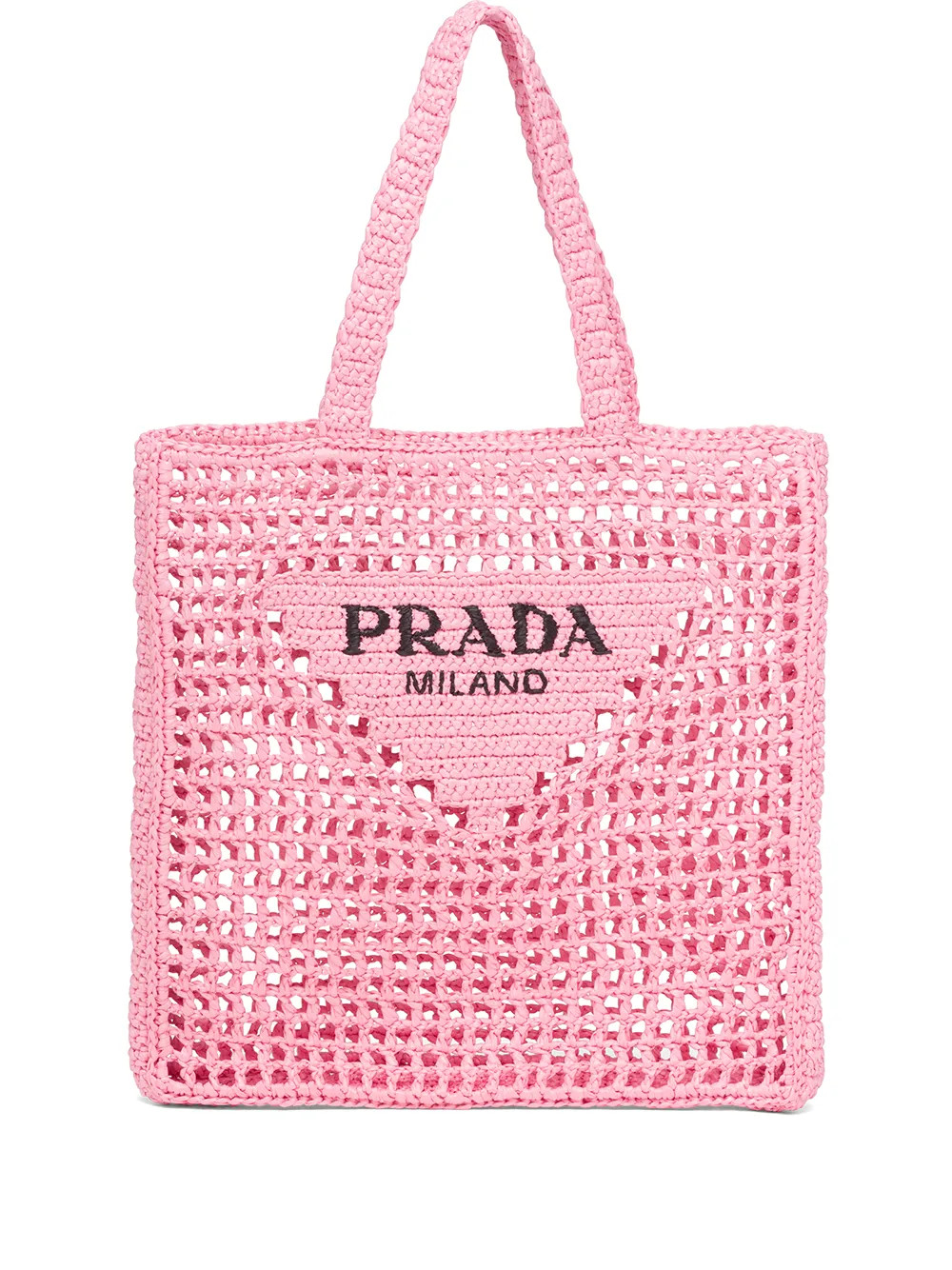 Prada Woven Tote Bag | Pink | FARFETCH | Farfetch Global