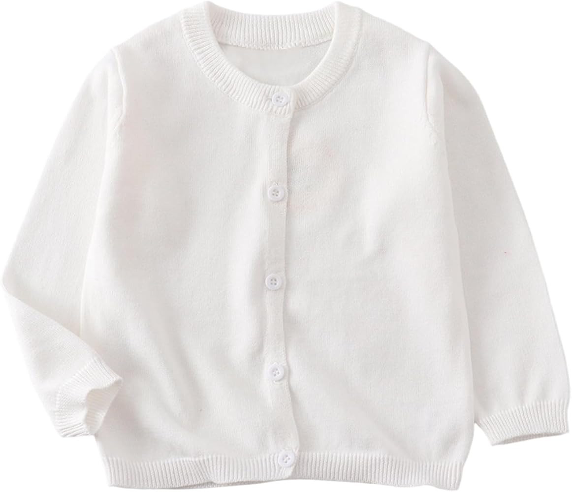Toddler Baby Boys Girls Cardigan Cotton Knit Button Up Sweater | Amazon (US)