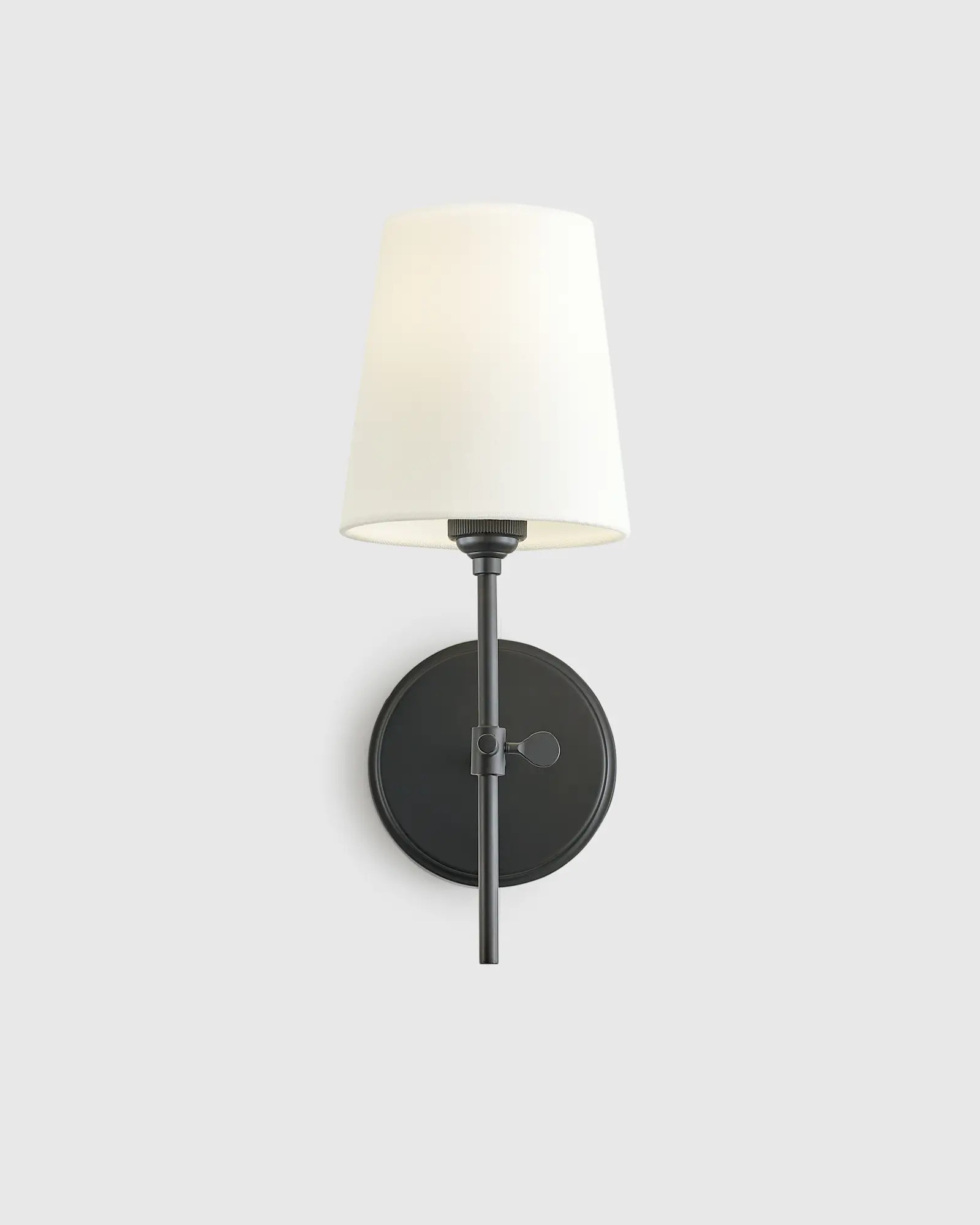 Linear Steel Sconce with Linen Shade | Quince