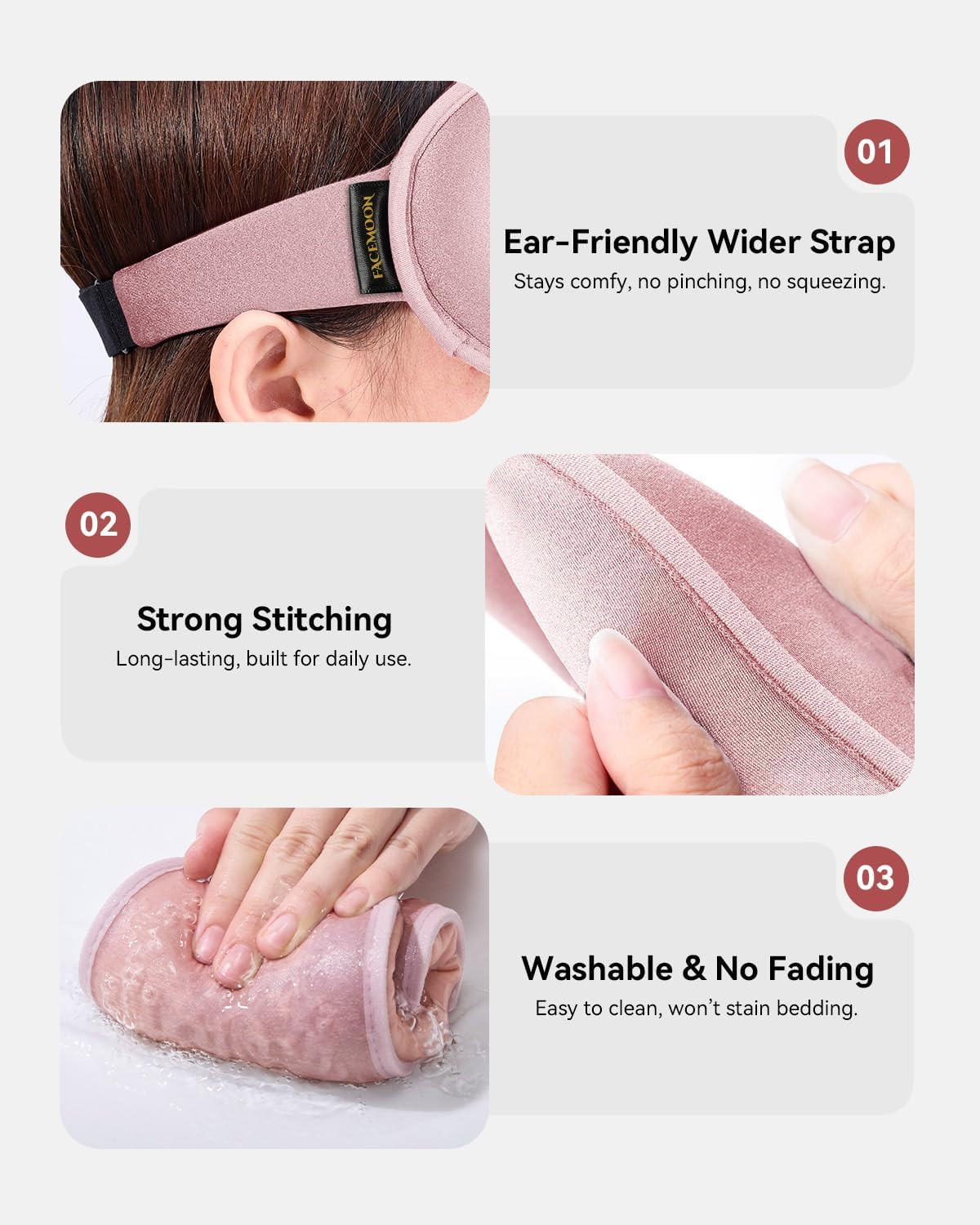 3D Weighted Sleep Mask for Women: 100% Light Blocking - Night Shift Nurse Essentials, Road Trip T... | Amazon (US)