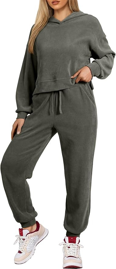 Herseas Fall Outfits for Women 2025 Matching Sets two piece Sweatsuits Hoodies Lounge Sweat Sets ... | Amazon (US)
