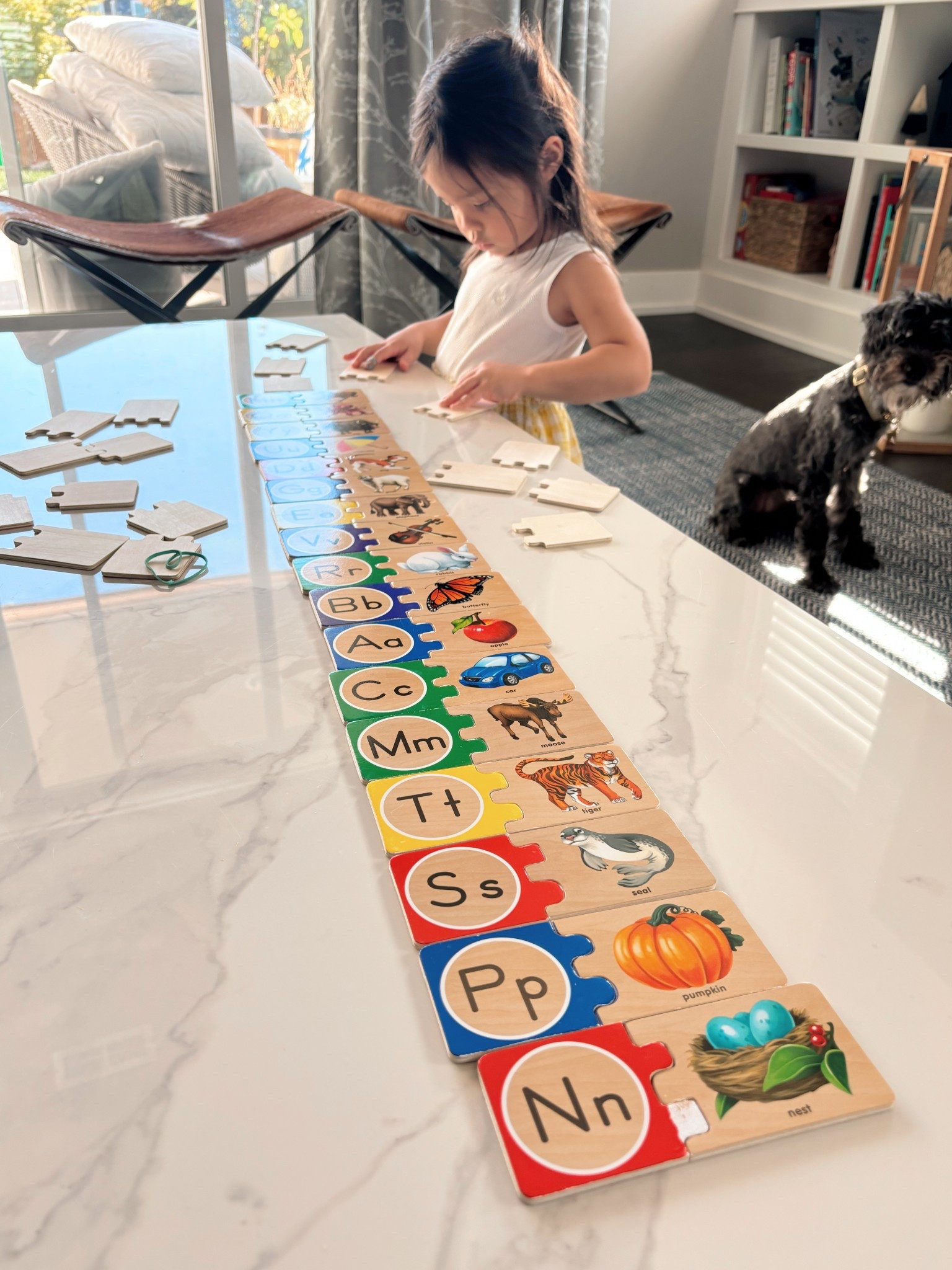 Love this for preschoolers through kindergarten - Wooden alphabet puzzle 🔤