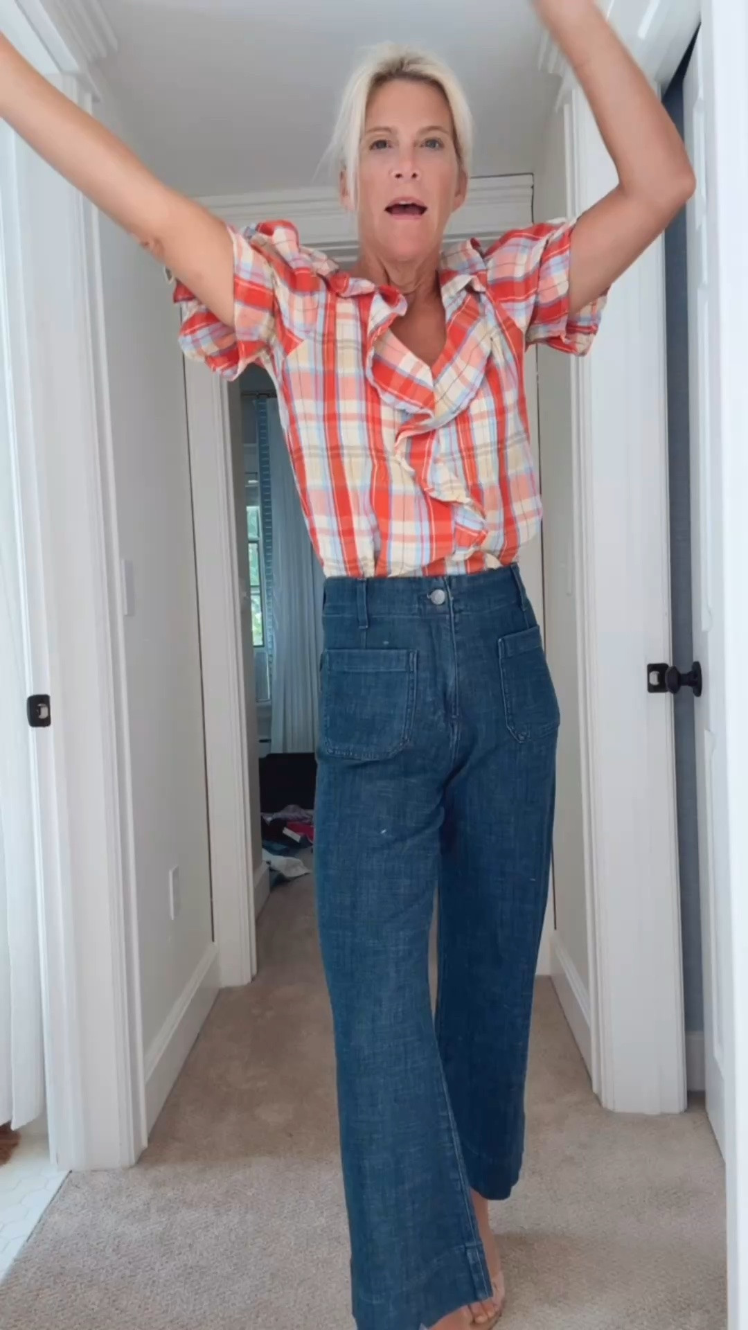 Someone asked if I ever share affordable denim… and the answer is absolutely.

I found a pair that gives the same look as a much more expensive brand, but at a price that made me do a double take. They’re soft, drape beautifully, have the cutest front pockets, and I actually sized down because they run a little big.

I paired them with the sweetest plaid shirt, and let’s just say… both are officially staying in my closet.

 @kohls  #kohls #kohlspartner #kohlsfinds