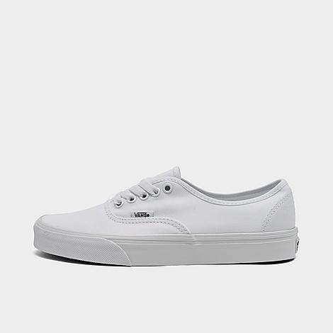 Vans Women's Authentic Casual Shoes in White/White Size 7.5 Canvas | Finish Line (US)