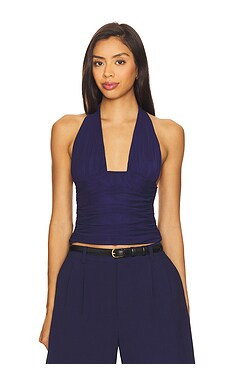 SER.O.YA Bimini Mesh Halter Top in Navy from Revolve.com | Revolve Clothing (Global)