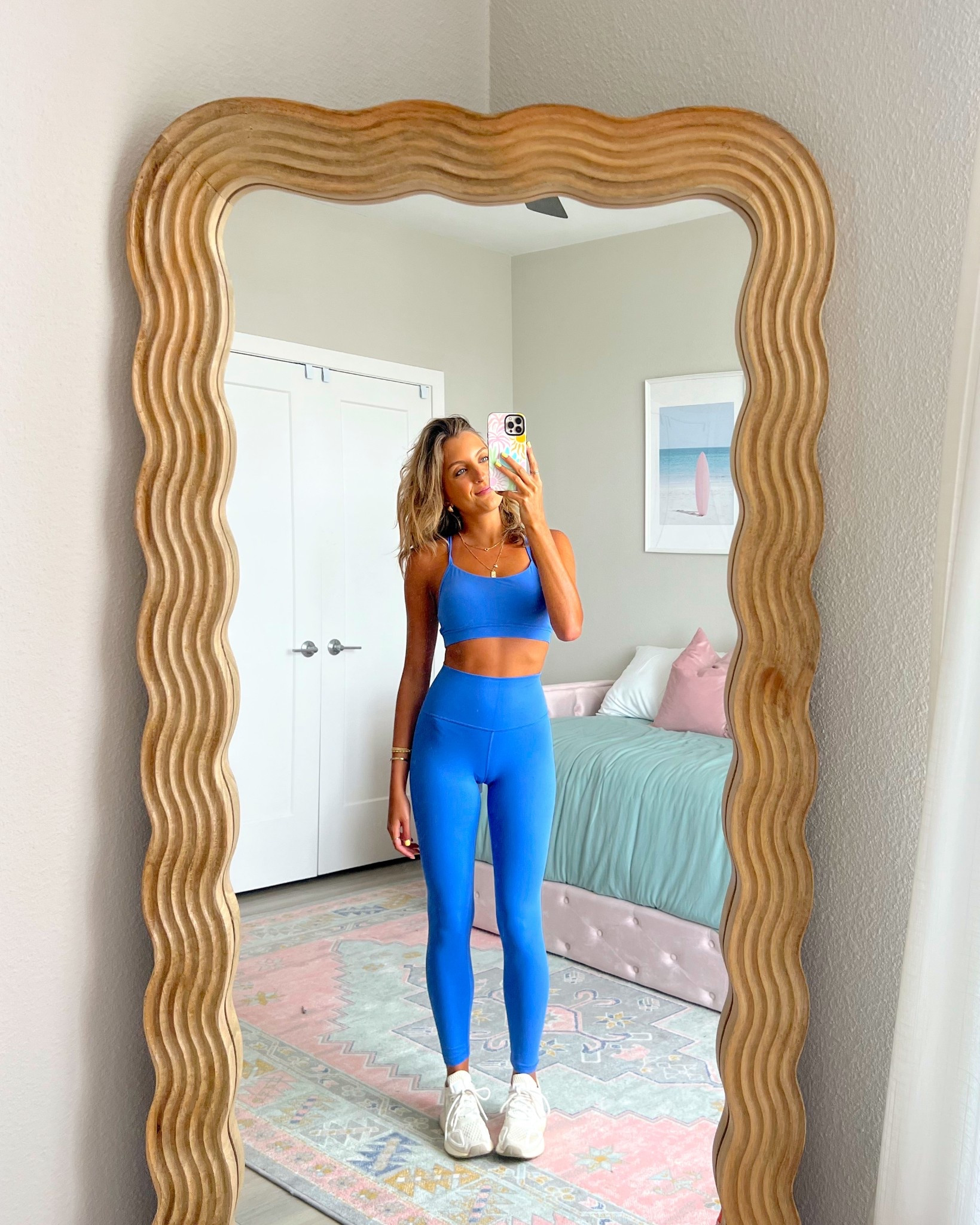 new Amazon workout set! 💕🏋🏼‍♀️ wearing an XS in sports bra and leggings  