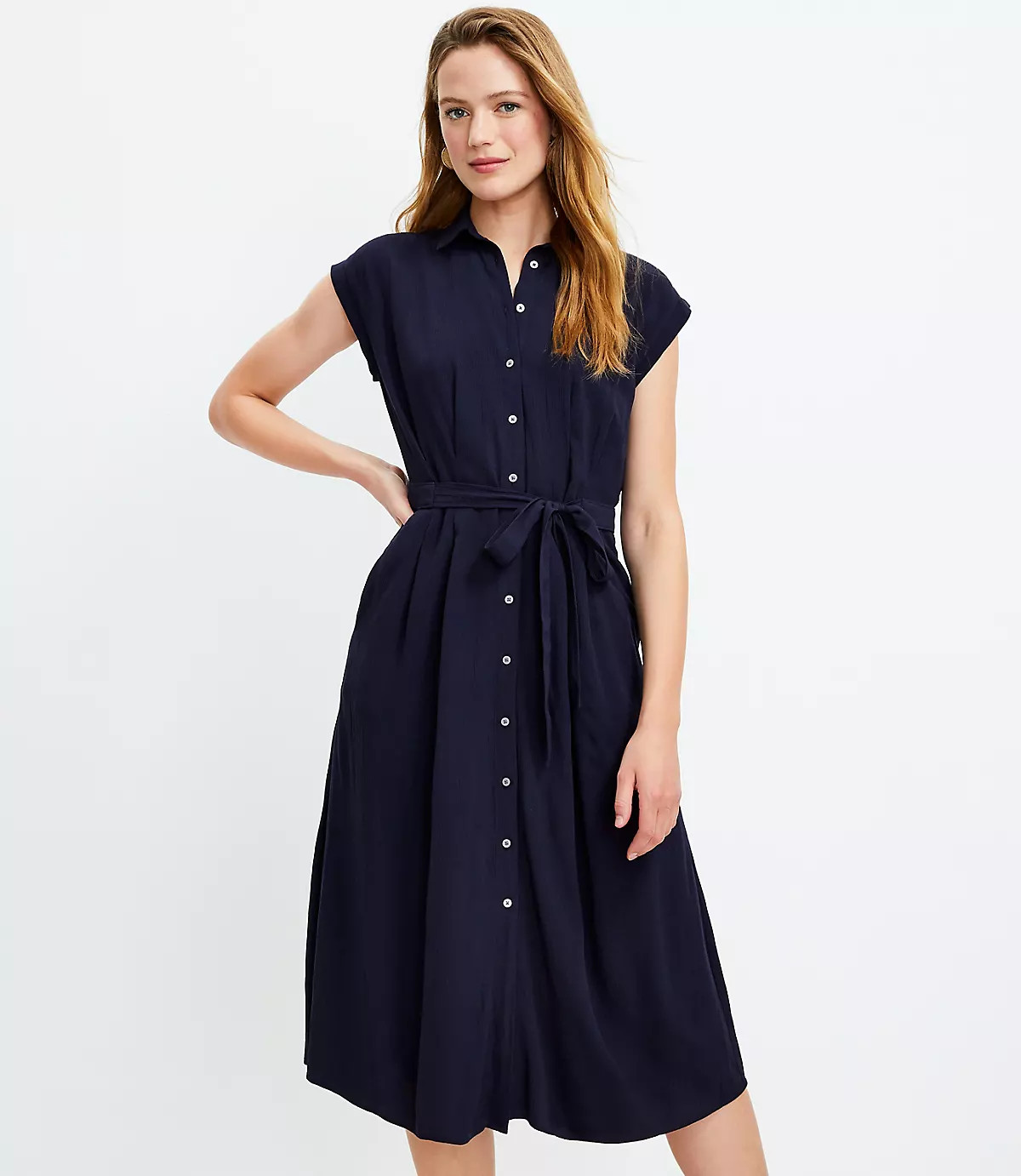 Midi Pocket Shirtdress | LOFT | LOFT