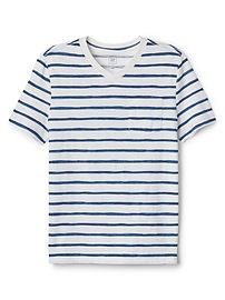 Stripe V-Neck Pocket T-Shirt | Gap US