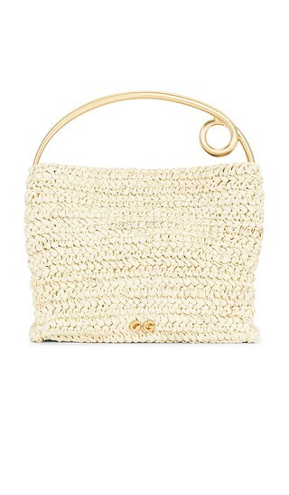 Cult Gaia Lalli Top Handle Bag in Cream. | Revolve Clothing (Global)