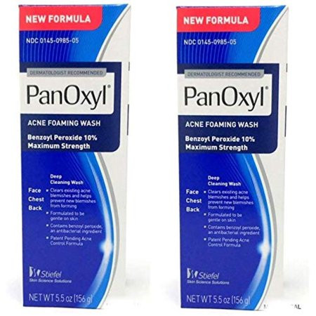 Stiefel PanOxyl 10 Percent Foaming Wash Net Wt 5.5 oz (Pack of 2) by Panoxyl | Walmart (US)