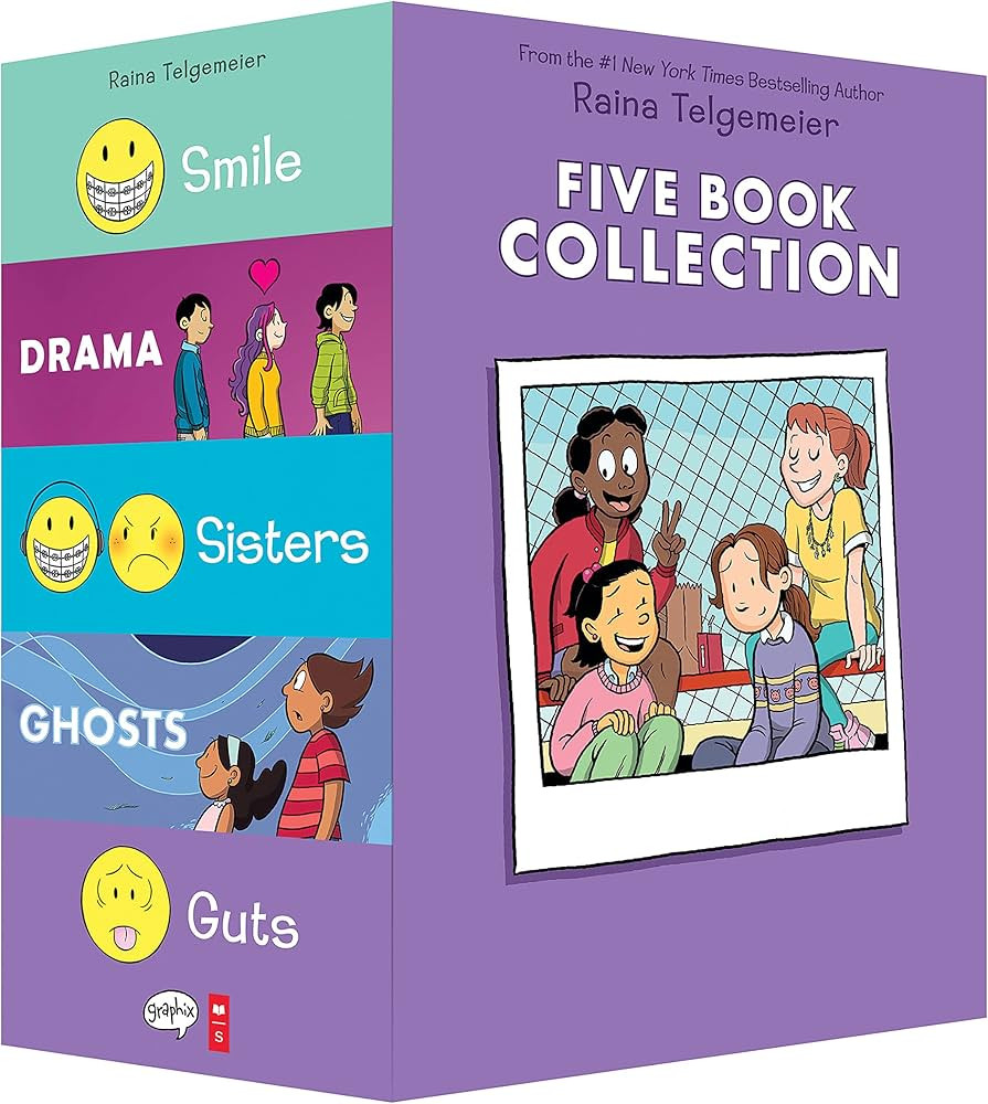Raina Telgemeier Collection Box Set (Smile, Drama, Sisters, Ghosts, Guts) | Amazon (US)