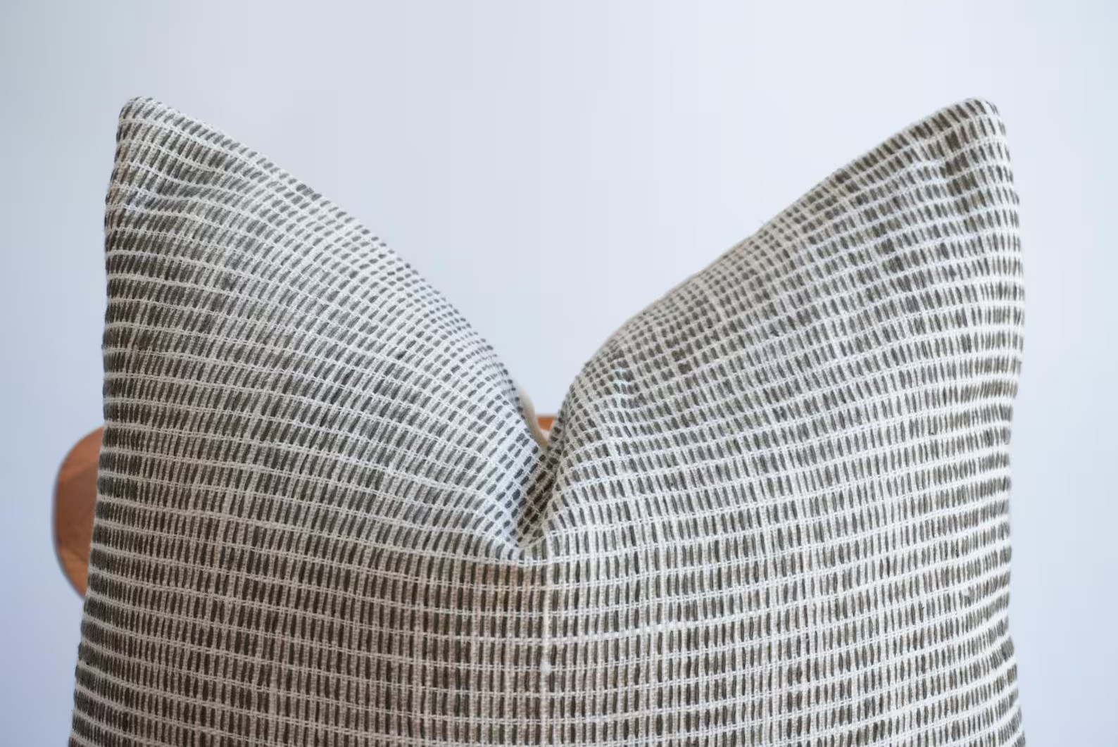 Dark Olive Green Grey Neutral Hemp Hand Woven Pillow Cover - Etsy | Etsy (US)