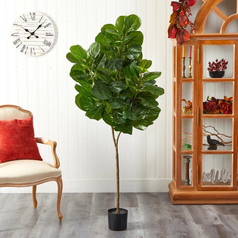 Faux Fiddle Leaf Fig Tree in Planter | Wayfair North America
