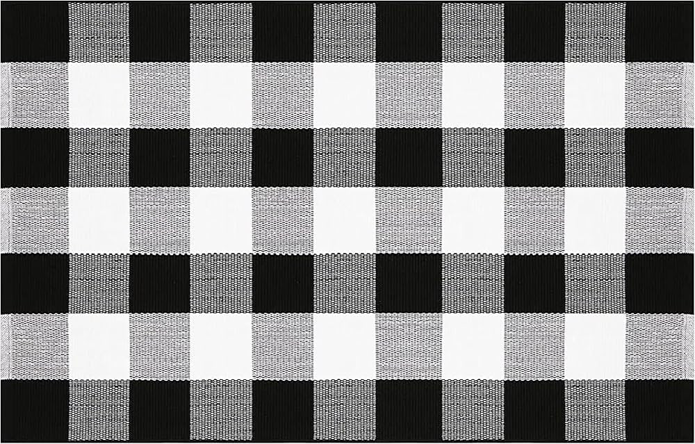Buffalo Plaid Rug 28 x 43 Inch for Layered Hello Door Mats Washable Black and White Checked Indoo... | Amazon (US)