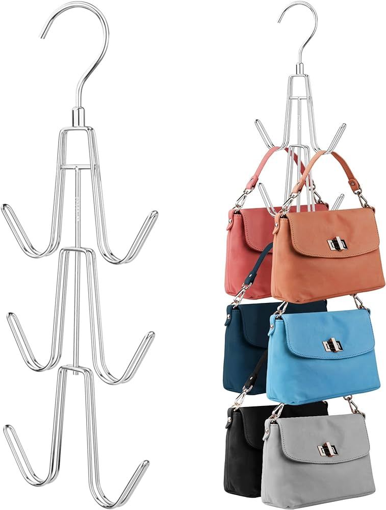 ZEDODIER Purse Hanger Organizer for Closet, 2 Pack Hanging Bag Holder, Keeping Purses Visible and... | Amazon (US)