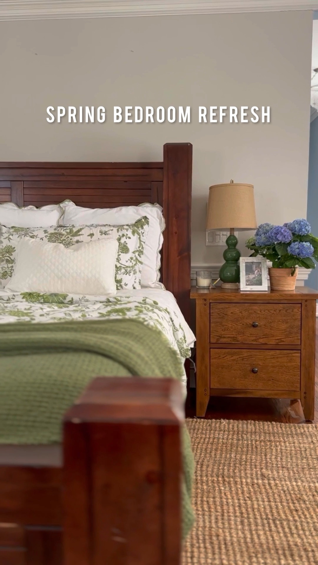 Spring florals for the bedroom. Bedroom refresh. Jute rug. Gingham armchair. Gourd lamp. Faux florals. Toile. Grandmillenial. Transitional 

#LTKhome #LTKSale #LTKunder100