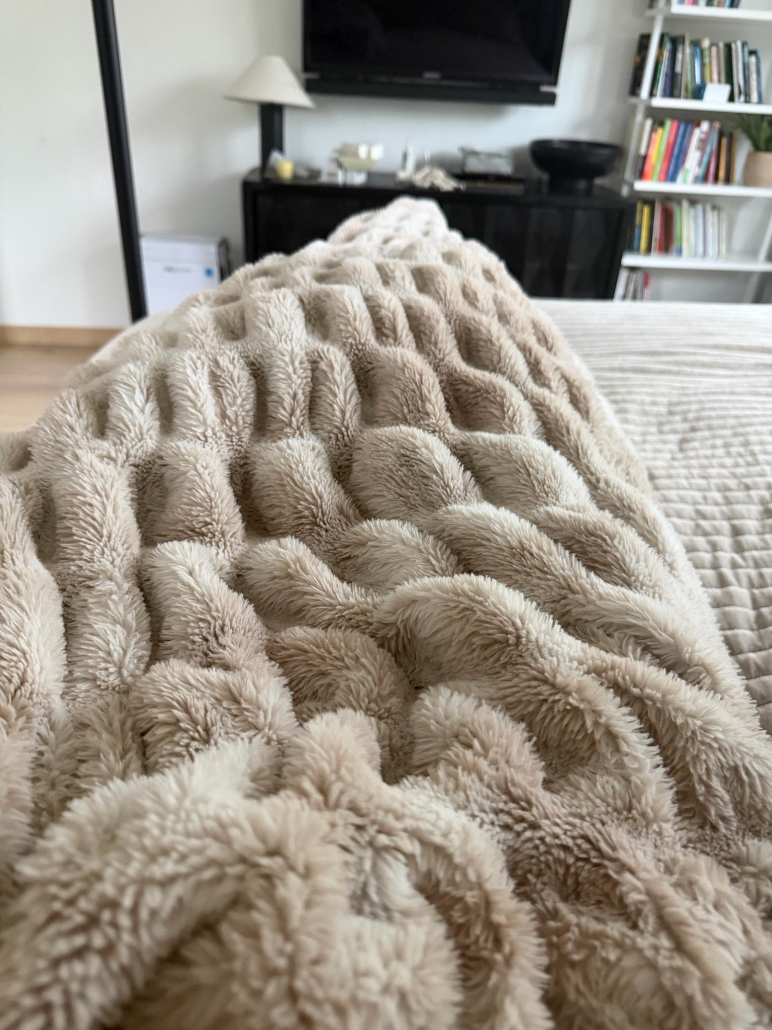 Is there anything better than a Lola blanket on a rainy thunderstorm day?! My freaking favorite blankets in the world, we own about five ￼

#LTKdayinmylife #LTKHome #LTKselfcare