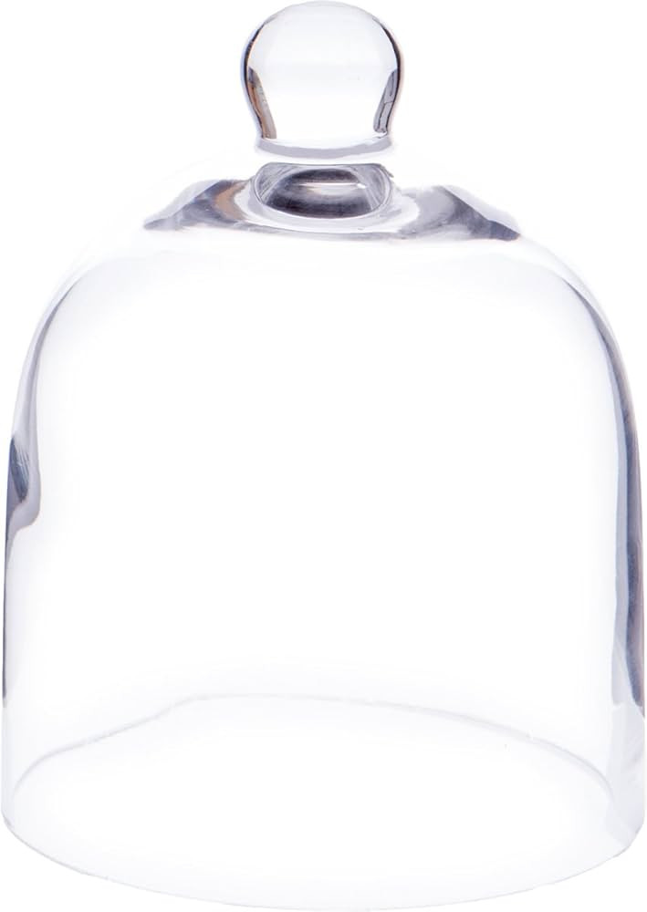 Plymor 5" x 6" Bell Jar Glass Display Dome Cloche (Interior size 4" x 4.5") | Amazon (US)