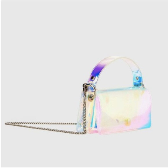 Zara holographic bag | Poshmark
