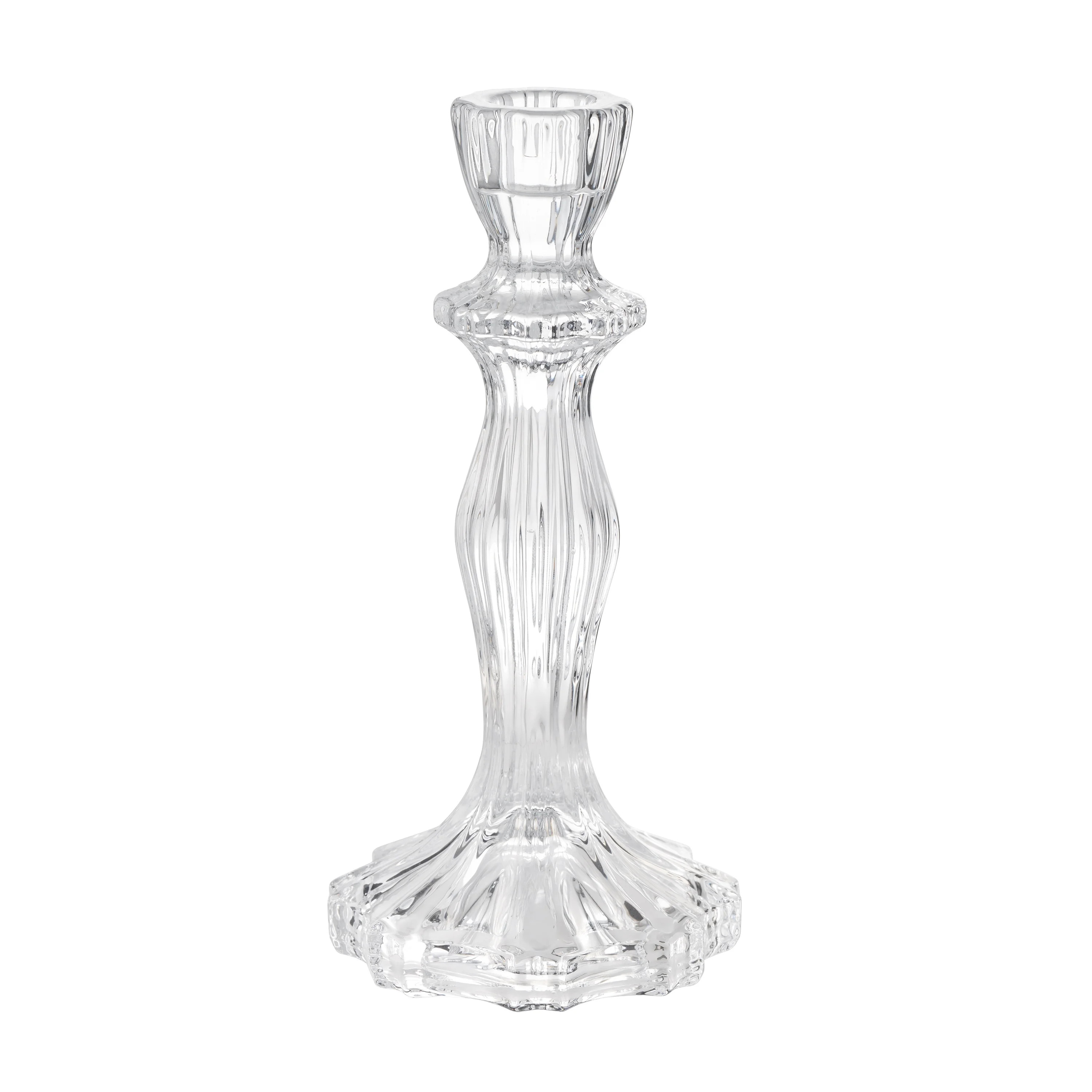 The Pioneer Woman 8” Decorative Clear Glass Taper Candle Holder, Large | Walmart (US)