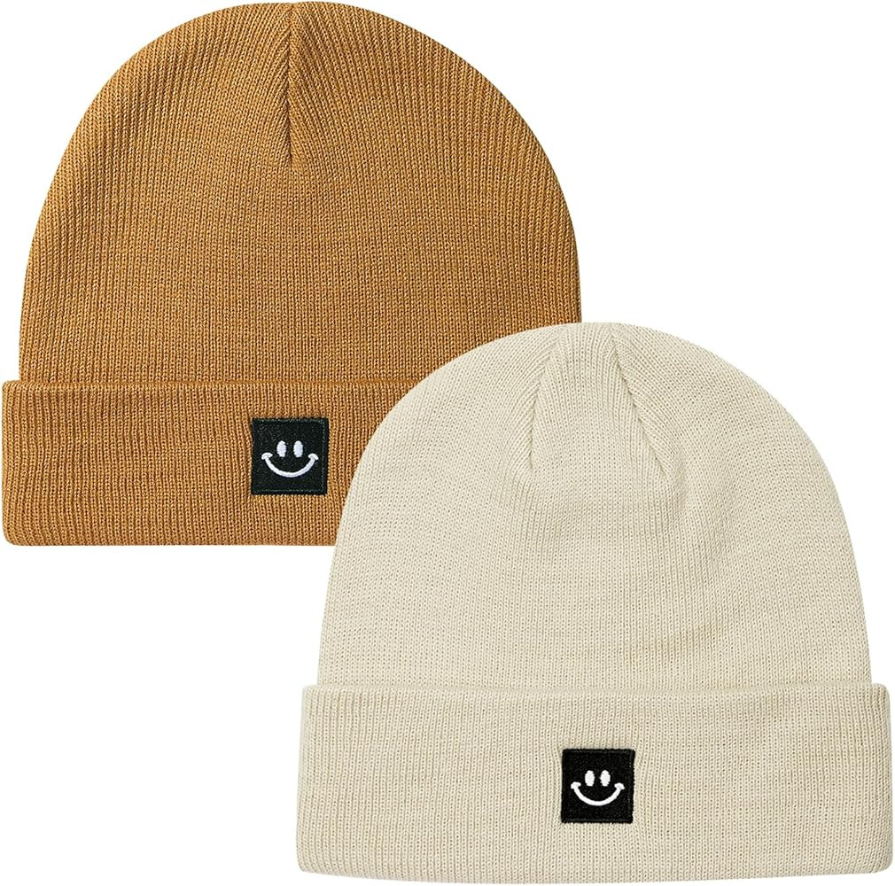Paladoo 2Pack Baby Beanie Knit Toddler Hat for Girls Boys 0-8 Years | Amazon (US)