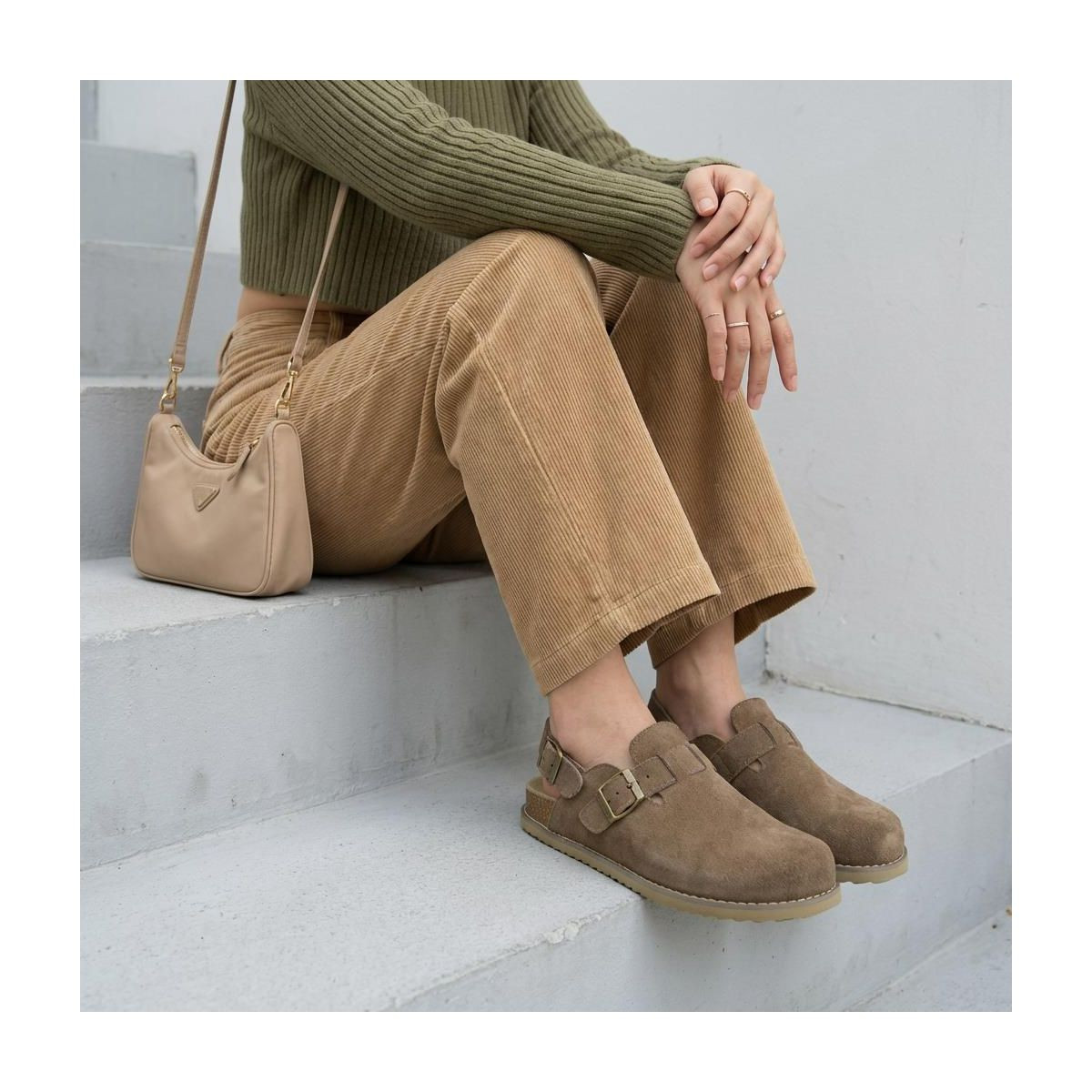 CUSHIONAIRE Brooklyn Women's Suede Clogs - Adjustable Slingback Clog Sandal with Buckle, Memory F... | Target