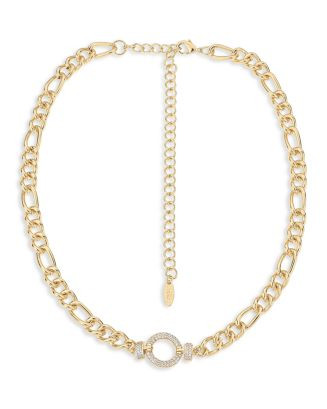 Eternity Crystal Circle Pavé Ring Collar Necklace in 18K Gold Plated, 15.5"-20.5" | Bloomingdale's (US)