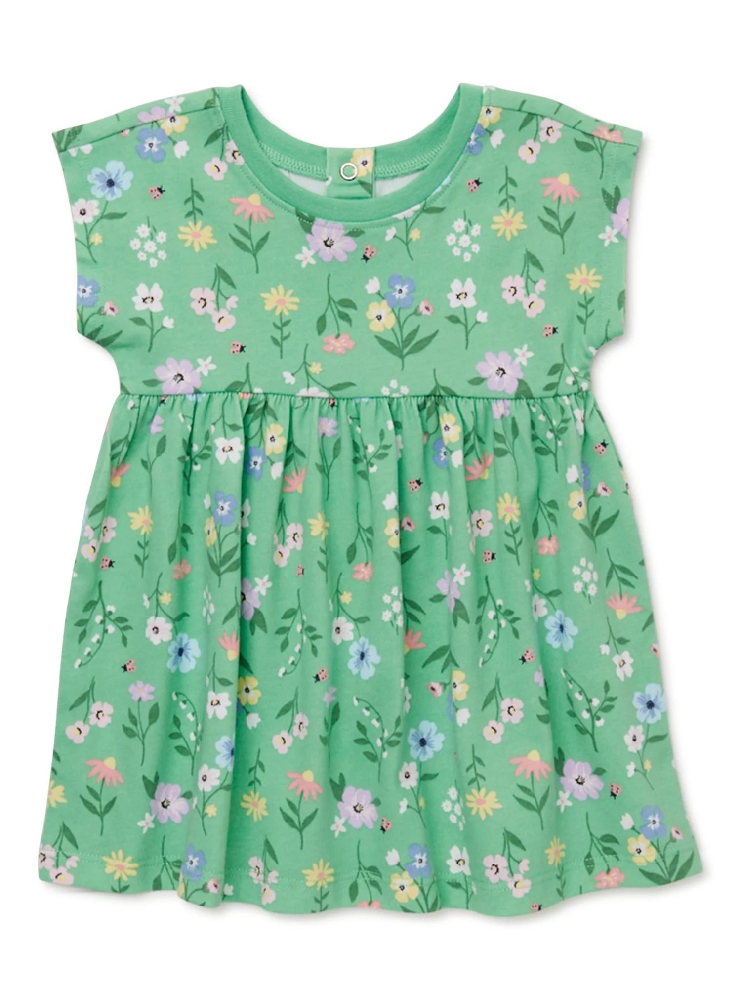 Garanimals Baby Girl Short Sleeve Print Dolman Dress, Sizes 0-24 Months | Walmart (US)