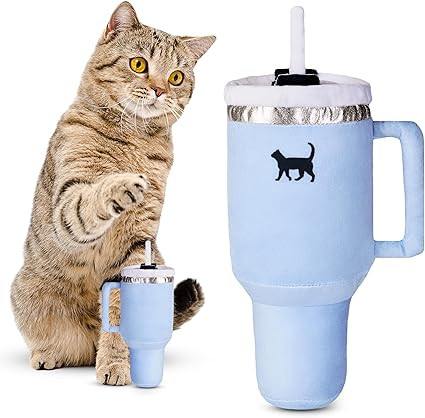 Kitty Cup Tumbler Cat Toy – Small Crinkle Catnip - Funny and Cute Kitten Toys with Cat Nip for ... | Amazon (US)
