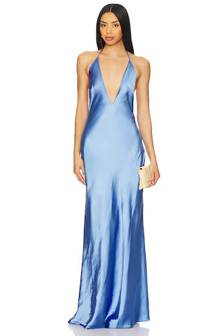 MISHA Honor Gown in Cornflower Blue from Revolve.com | Revolve Clothing (Global)