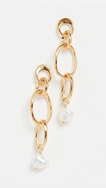 Chain Pearl Earrings | Shopbop
