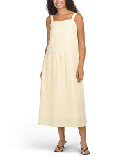 Linen Blend Dropped Waist Maxi Dress | Casual Dresses  | Marshalls | Marshalls